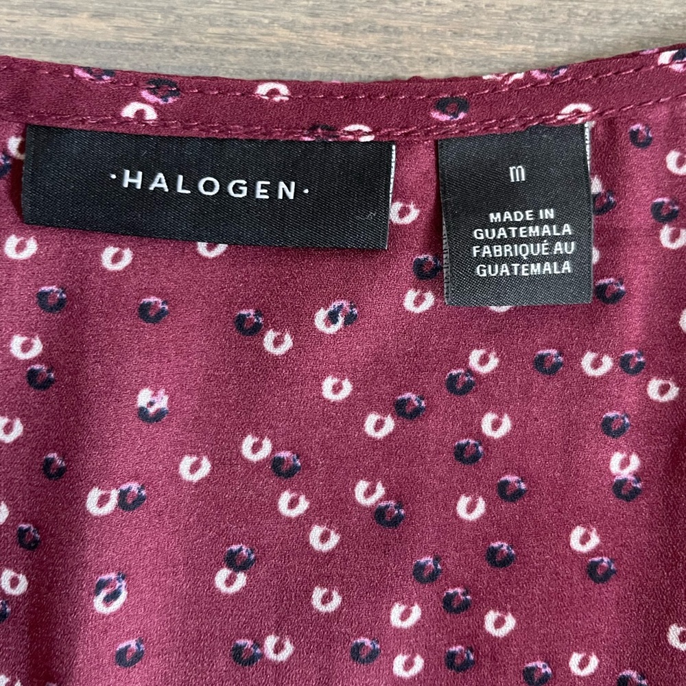 Halogen Blouse in Maroon Size M - Picture 2 of 8